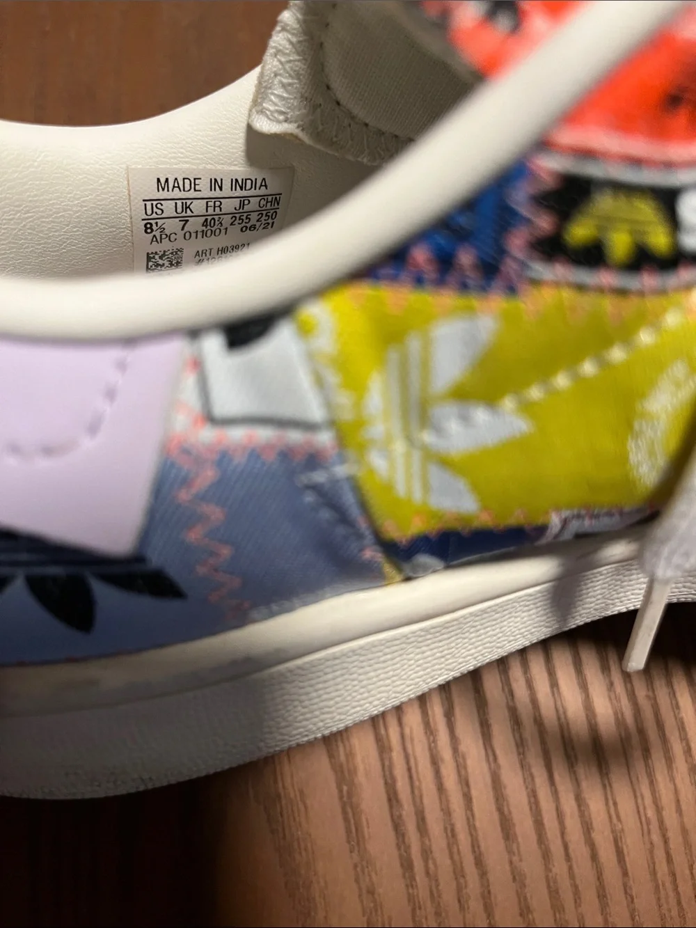 ADIDAS Stan Smith Patchwork Multi Trefoil Sneakers, Size 8.5M/7.5M (Unisex)
